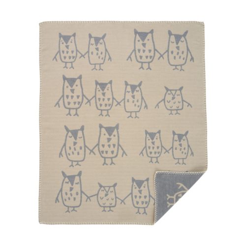 Klippan biopamut babapléd, Hand in hand - delfinkék