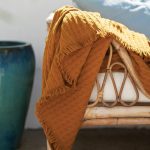 Klippan pamut pléd - Bubbles caramel - 140x200