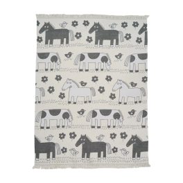 Klippan pamut takaró - Lovak. 140x180cm
