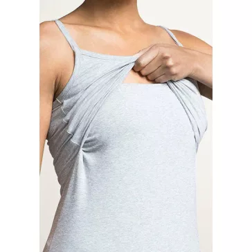 Boob szoptatós ujjatlan trikó - Grey Melange