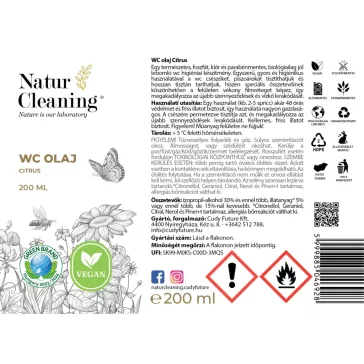 Naturcleaning - WC olaj prémium citrus 200 ml