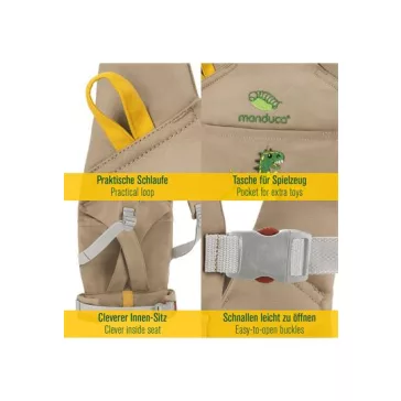 Manduca DollCarrier játék babahordozó T-Rex