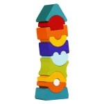 Cubika fa építőjáték, hajlékony torony