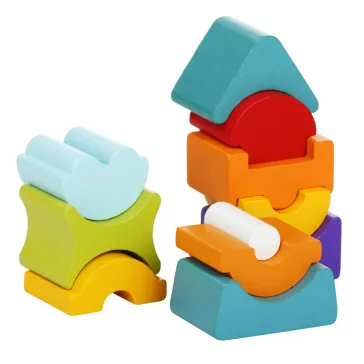 Cubika fa építőjáték, hajlékony torony