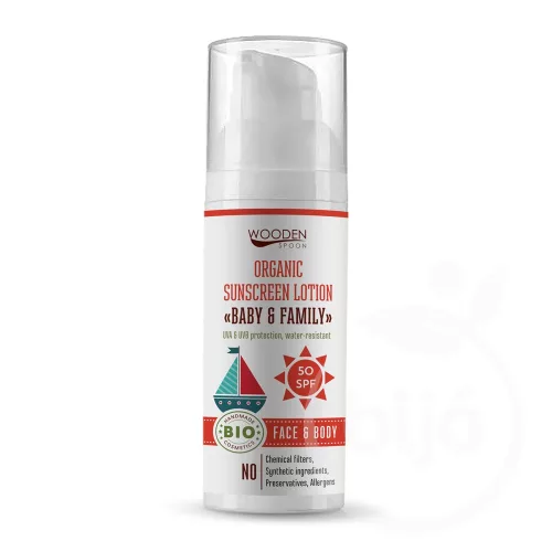 Wooden Spoon bio naptej és testápoló spf50, 50ml