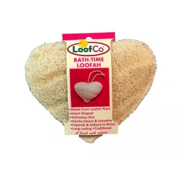 LoofCo Luffa szivacs fürdéshez szív alakú