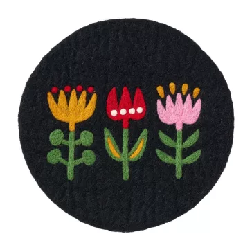 Klippan nemezelt edényalátét tulipán