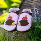 Liliputi Puhatalpú cipő Paws Lila süni - Méret L Liliputi Puhatalpú cipő Paws Lila süni - Méret L