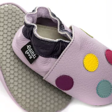 Liliputi puhatalpú cipő - Rainbow dots paws - Méret S