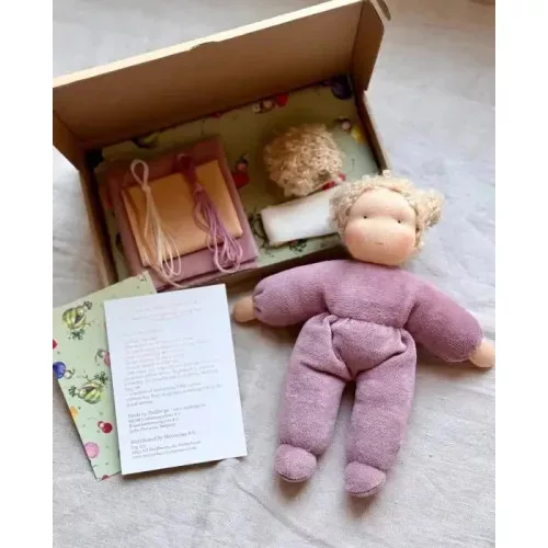 Sunshine doll - Waldorf babakészítő szett - dusty rose