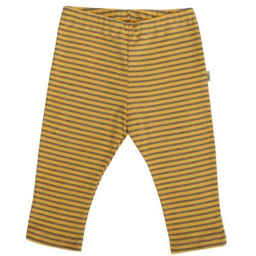 Popolini Iobio biopamut leggings, nadrág - Méret 74/80 Szín sárga-szürke csíkos V99