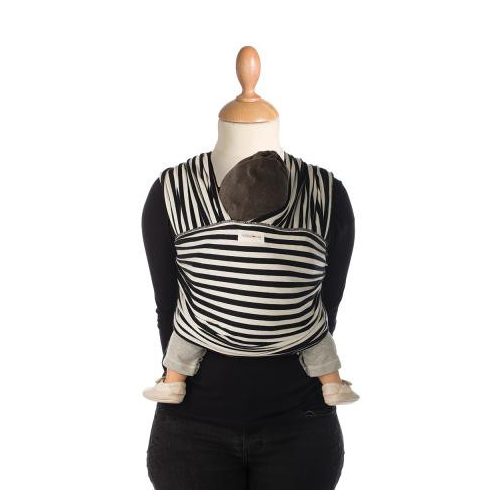 Tricot Slen rugalmas hordozókendő - Szín Black & white stripes