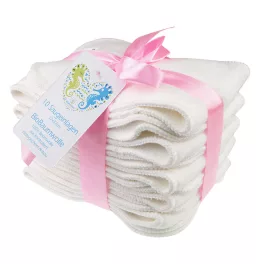 Blümchen biopamut plüss pelenkabetét - L (12x32cm) - 1 Db