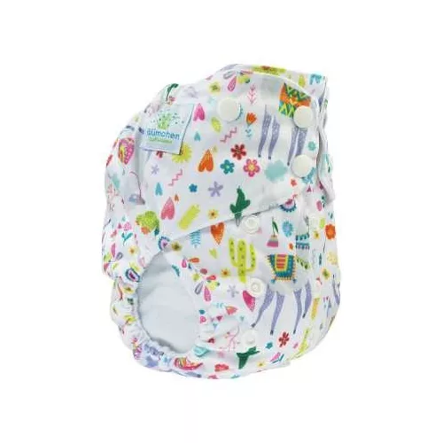 Blümchen patentos pelenkakülső - Fehér Láma