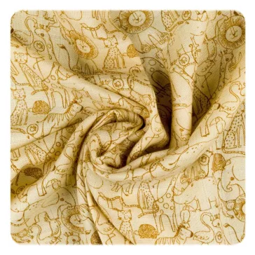 Xkko Bambusz tetra pelenka - 70*70 cm - Safari Honey Mustard