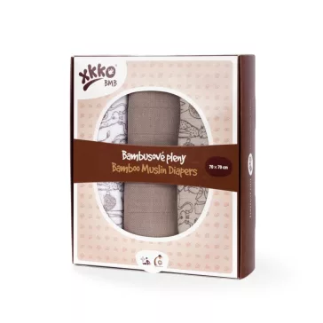   Xkko Bambusz tetra pelenka - 70*70 cm - Safari Atmosphere MIX