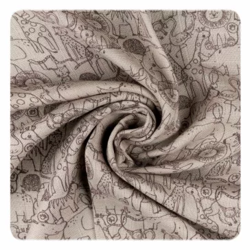   Xkko Bambusz tetra pelenka - 70*70 cm - Safari Atmosphere MIX