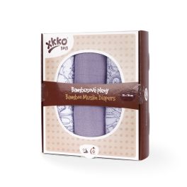   Xkko Bambusz tetra pelenka - 70*70 cm - Safari Lavender Aura MIX