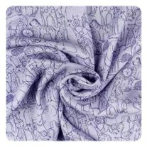   Xkko Bambusz tetra pelenka - 70*70 cm - Safari Lavender Aura MIX