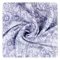   Xkko Bambusz tetra pelenka - 70*70 cm - Safari Lavender Aura MIX