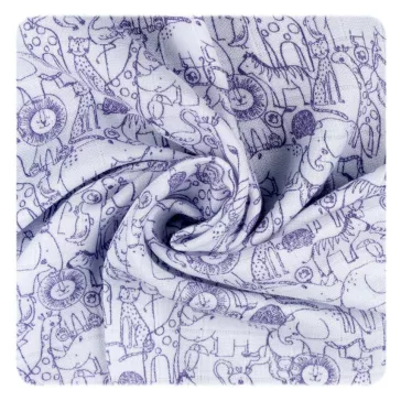   Xkko Bambusz tetra pelenka - 70*70 cm - Safari Lavender Aura MIX