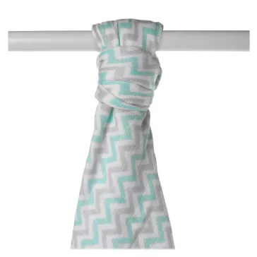   Xkko pamut-bambusz kifogó - 90*100 cm - Szín : Chevron Mint