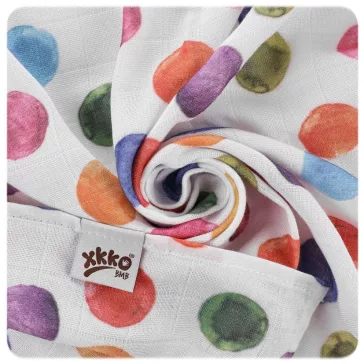 Xkko pamut-bambusz kifogó - 90*100 cm - polka dots