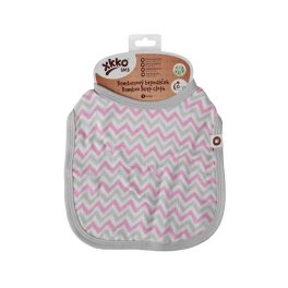Xkko bambusz előke - Baby Pink chevron