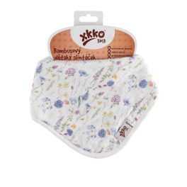 Xkko Bambusz-pamut előke - Kék virágok