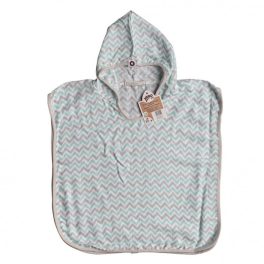 XKKO bambusz muszlin poncho - Chevron Mint