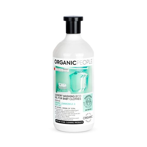 OrganicPeople - Öko szenzitív mosógél babaruhákhoz bio kamillával és mosódióval - 1000 ml