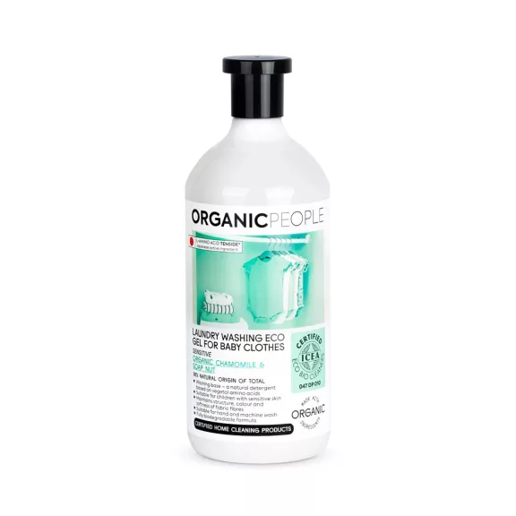 OrganicPeople - Öko szenzitív mosógél babaruhákhoz bio kamillával és mosódióval - 1000 ml OrganicPeople - Öko szenzitív mosógél babaruhákhoz bio kamillával és mosódióval - 1000 ml