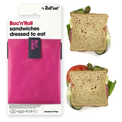 Boc'n'Roll Square szendvicscsomagoló - Málna