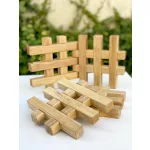 Bauspiel natúr rácsos építő 1db