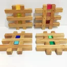 Bauspiel natúr rácsos építő 1db Bauspiel natúr rácsos építő 1db