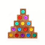 Bauspiel kristályablakos fa építő 5 db