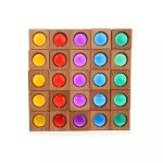 Bauspiel kristályablakos fa építő 5 db