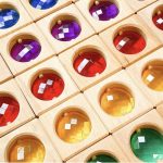 Bauspiel kristályablakos fa építő 5 db