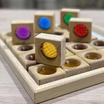 Bauspiel kristályablakos fa építő 25 db