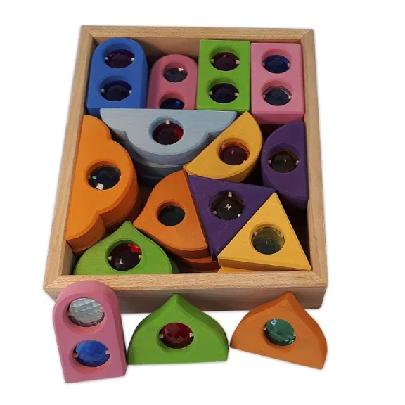 Bauspiel Tündérablak színes építő - 36 db Bauspiel Tündérablak színes építő - 36 db
