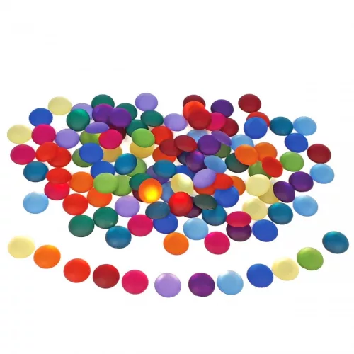 Bauspiel csillámkövek 12 db - kerek, matt