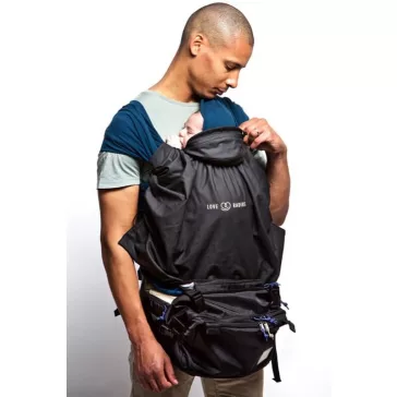   CaravanBag black - pelenkázós táska hordozós takaróval, vízhatlan tárolóval - LoveRadius 