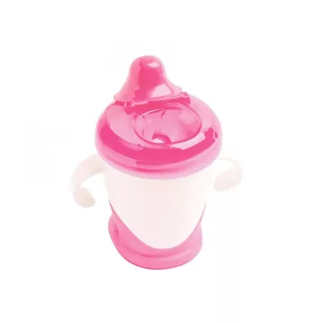 dBb Baby itatópohár - rózsaszín-fehér - 250ml
