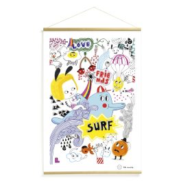   Djeco: Little Big room Falikép - Szörf-parti - Surf's party