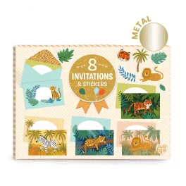 Meghívó készlet - Dzsungel parti - Jungle animals