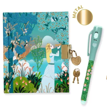   Djeco Titkos napló varázstollal - Charlotte little secret notebook - magic marker