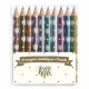 Djeco - Mini színes ceruza - 10 metál színű készlet - 10 Chichi mini metalic pencils