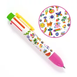   Djeco - Hatszínű golyóstoll - Fluoreszkáló színek - Rainbow pen Sarah
