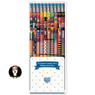  Djeco - Grafit ceruza radíros végű - Steve - 10 db-os készlet - 10 pencils Steve