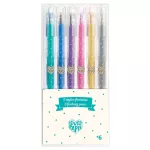 Djeco - Zselés toll készlet - 6 gliteres színben - 6 glitter gel pens